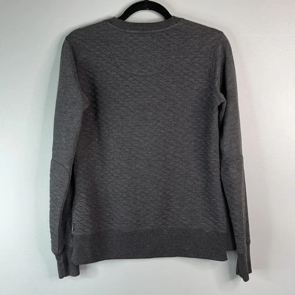 MARRIED TO THE MOB + BURTON Collab Quilted Crewneck Sweatshirt Grey Gold Size S - Picture 8 of 13